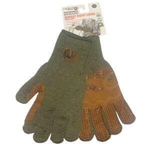 HUNT MONKEY Gray + Brown Wooly Hunt Long Performance Gloves NWT Various Sizes